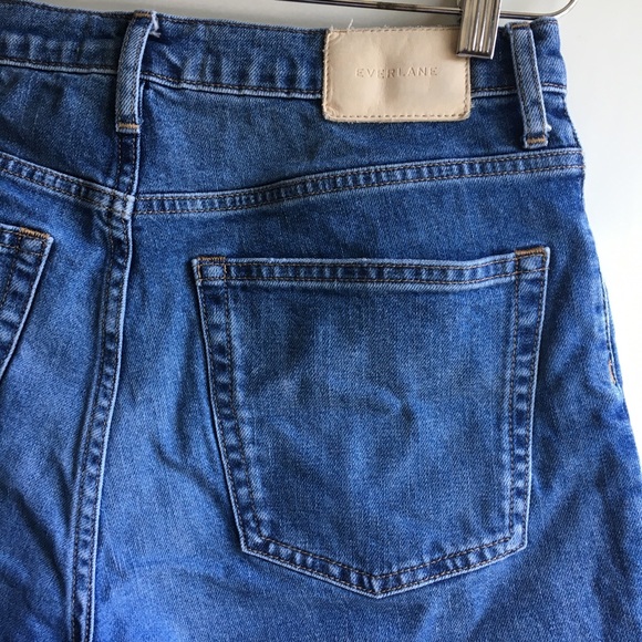 EVERLANE The Cheeky Jean high waisted cutoff jean shorts size 29 - Picture 13 of 16